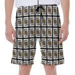 King Of Spades Pattern Print Men's Beach Shorts