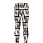 King Of Spades Pattern Print Men's leggings