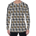 King Of Spades Pattern Print Men's Long Sleeve T-Shirt