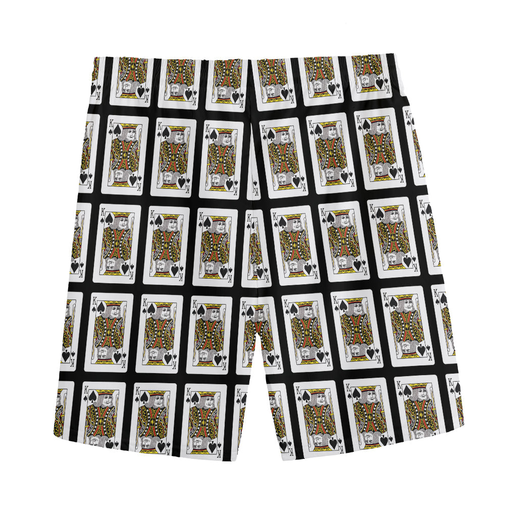 King Of Spades Pattern Print Men's Sports Shorts