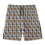 King Of Spades Pattern Print Men's Swim Trunks