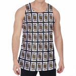 King Of Spades Pattern Print Men's Velvet Tank Top