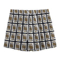 King Of Spades Pattern Print Mesh Shorts
