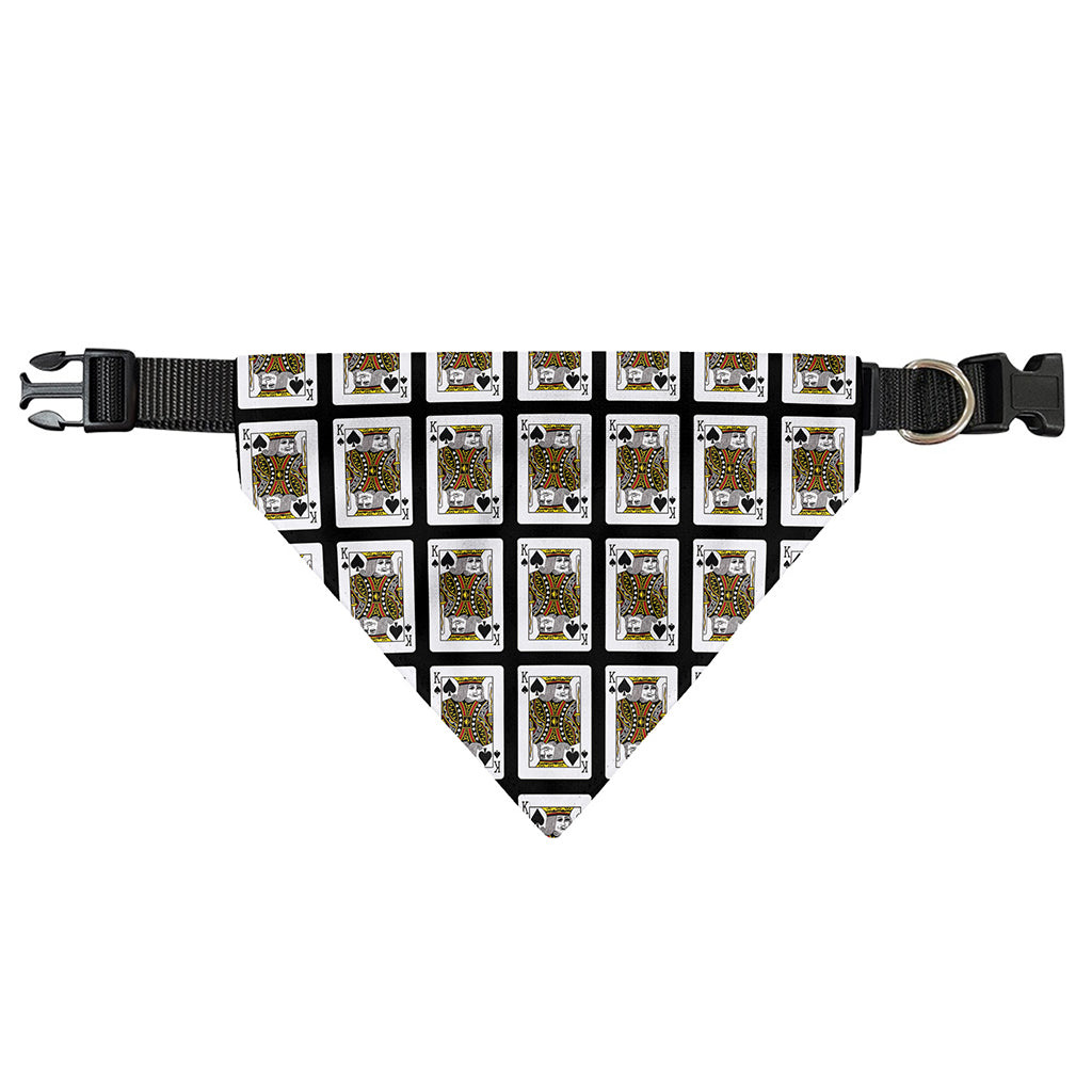King Of Spades Pattern Print Over The Collar Dog Bandana