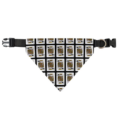 King Of Spades Pattern Print Over The Collar Dog Bandana