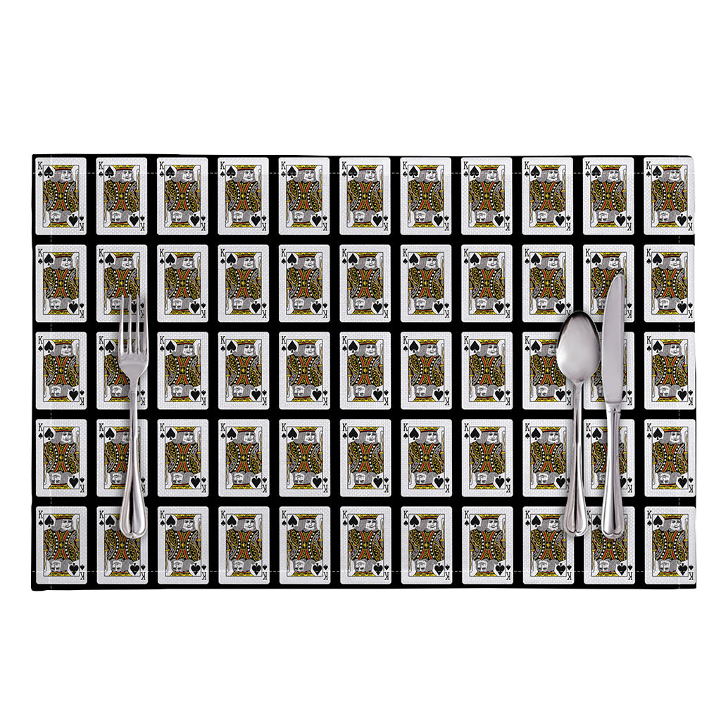 King Of Spades Pattern Print Placemat