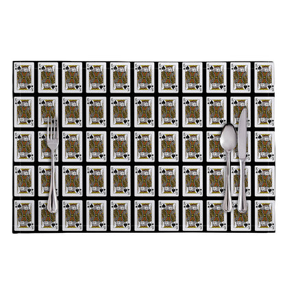 King Of Spades Pattern Print Placemat