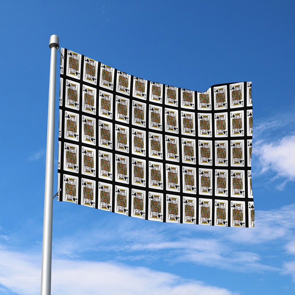 King Of Spades Pattern Print Polyester Flag