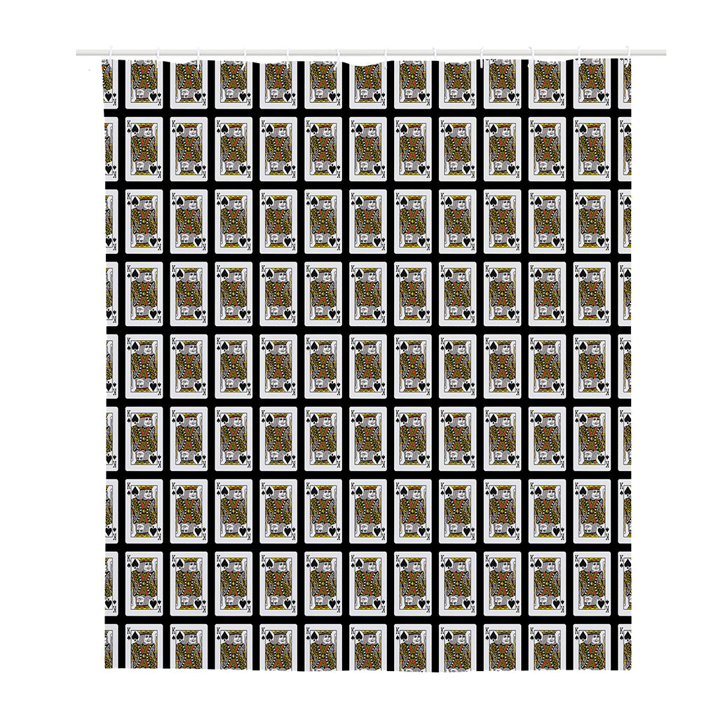King Of Spades Pattern Print Polyester Shower Curtain