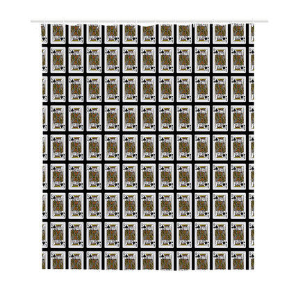 King Of Spades Pattern Print Polyester Shower Curtain