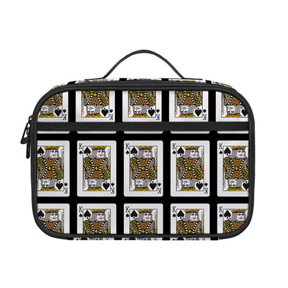 King Of Spades Pattern Print Portable Lunch Bag