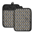 King Of Spades Pattern Print Pot Holders With Pocket