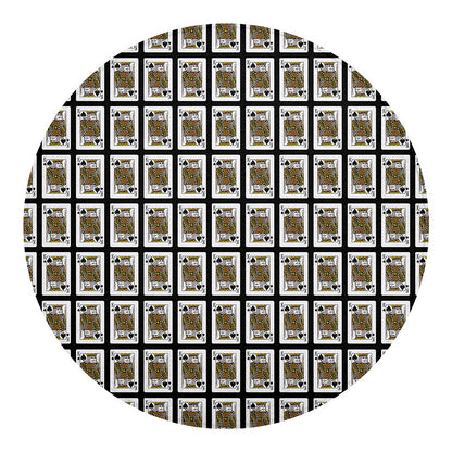 King Of Spades Pattern Print Round Blanket