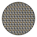 King Of Spades Pattern Print Round Floor Mat