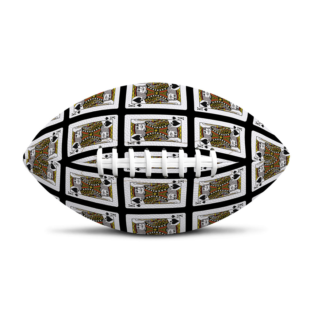 King Of Spades Pattern Print Rugby Ball