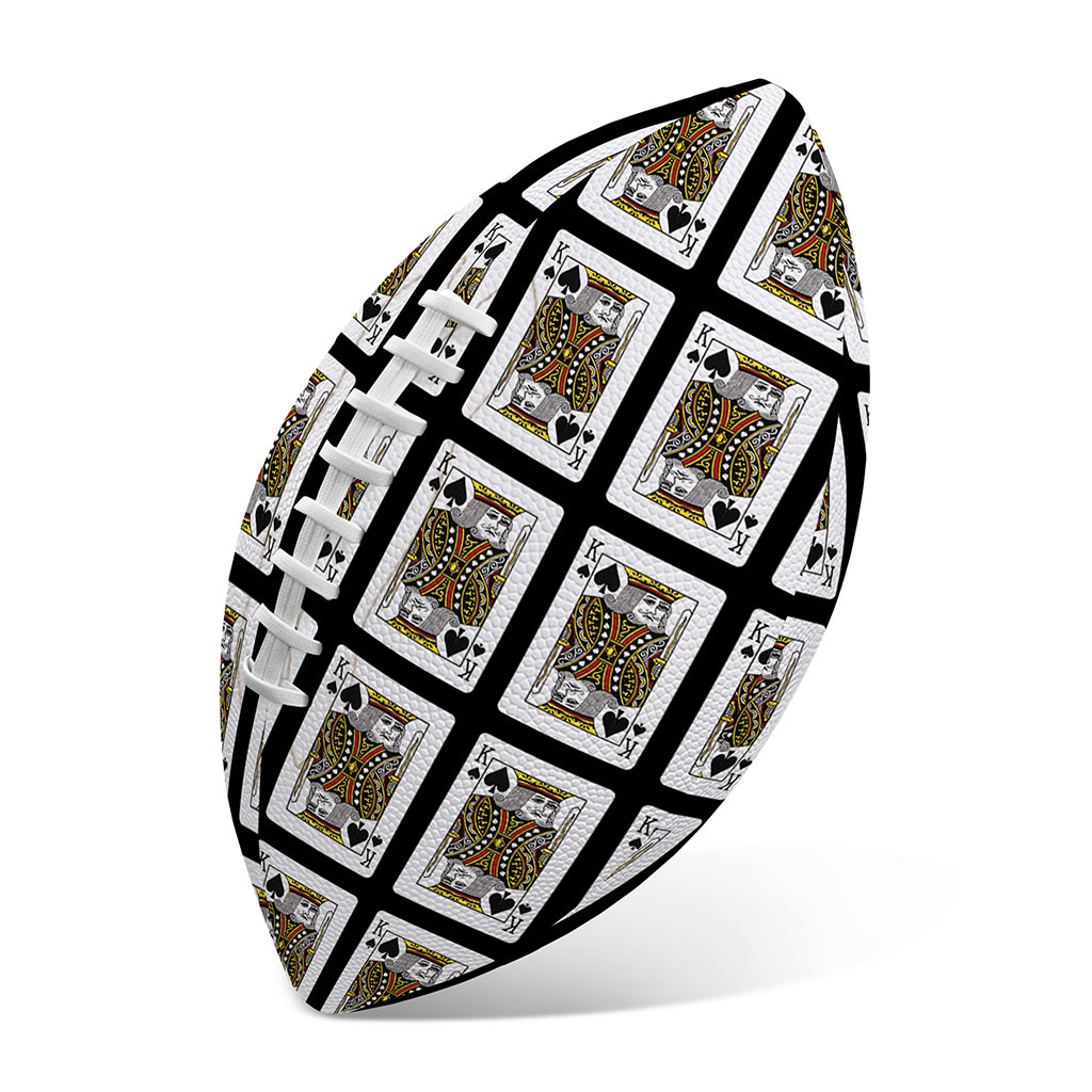 King Of Spades Pattern Print Rugby Ball
