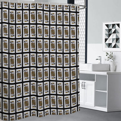 King Of Spades Pattern Print Shower Curtain