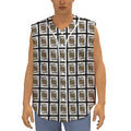 King Of Spades Pattern Print Sleeveless Baseball Jersey