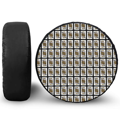King Of Spades Pattern Print Tire Cover