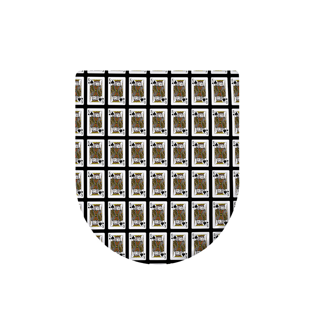 King Of Spades Pattern Print Toilet Lid Cover