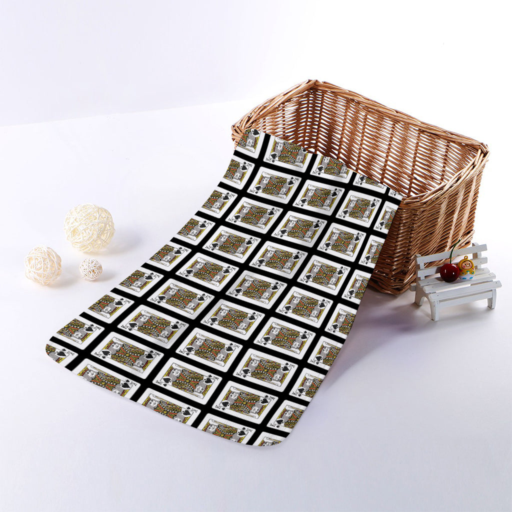 King Of Spades Pattern Print Towel