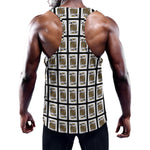 King Of Spades Pattern Print Training Tank Top