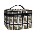 King Of Spades Pattern Print Travel Makeup Bag