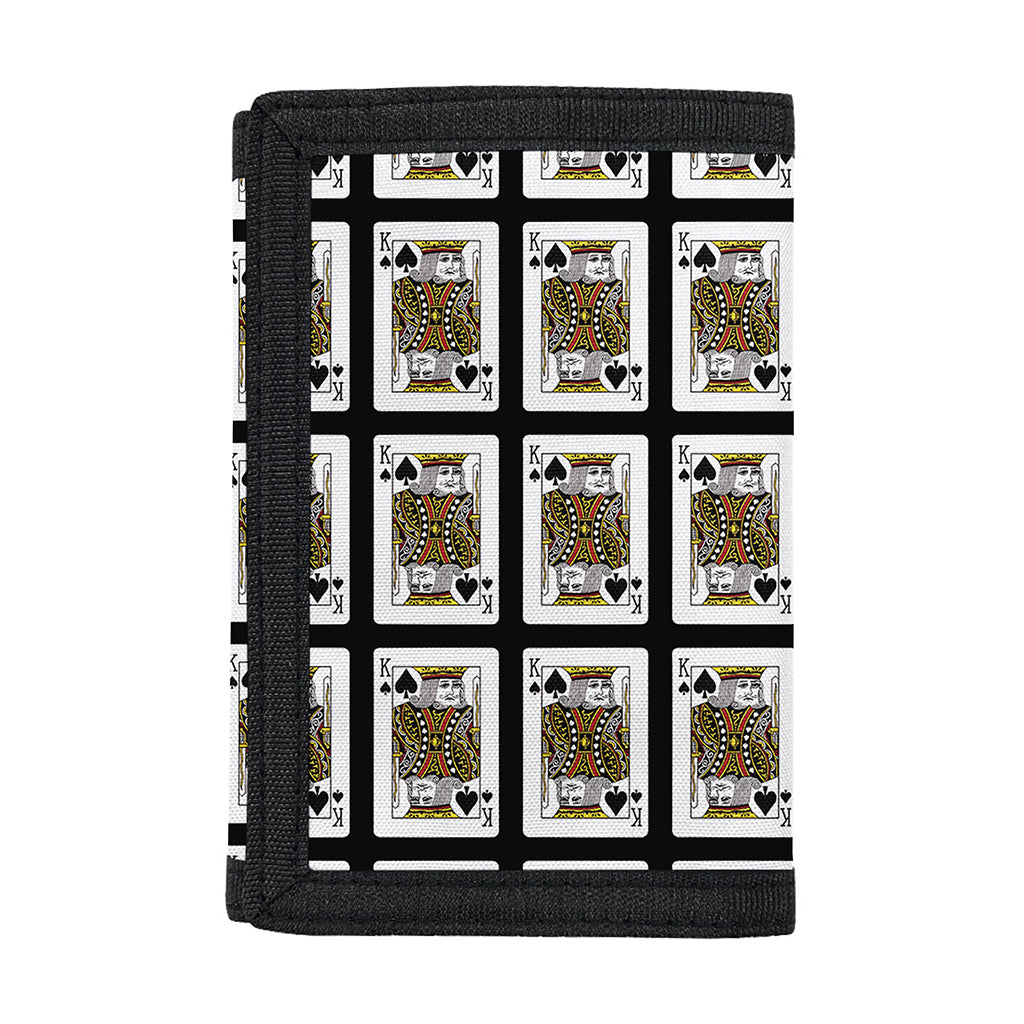 King Of Spades Pattern Print Trifold Wallet