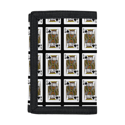 King Of Spades Pattern Print Trifold Wallet