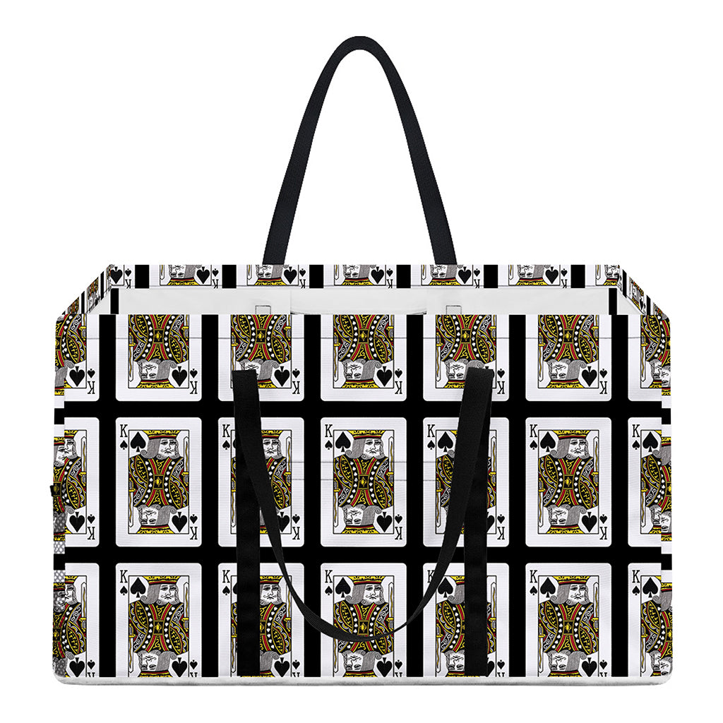 King Of Spades Pattern Print Utility Tote Bag