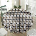 King Of Spades Pattern Print Waterproof Round Tablecloth