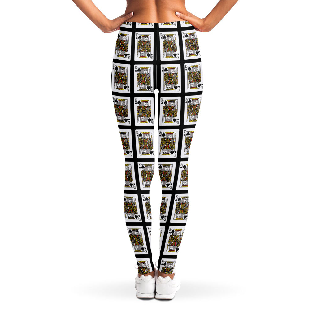 King Of Spades Pattern Print Women's Leggings