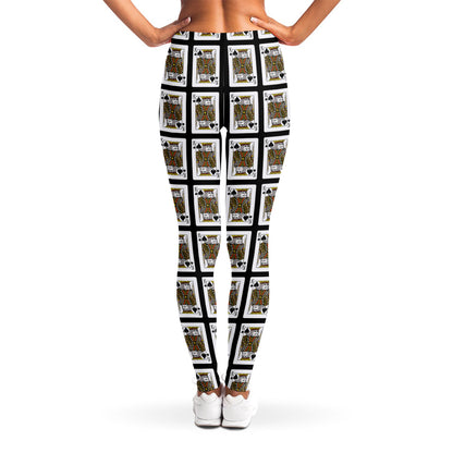 King Of Spades Pattern Print Women's Leggings