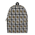 King Of Spades Pattern Print School Backpack