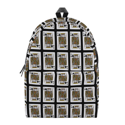 King Of Spades Playing Card Pattern Print Backpack