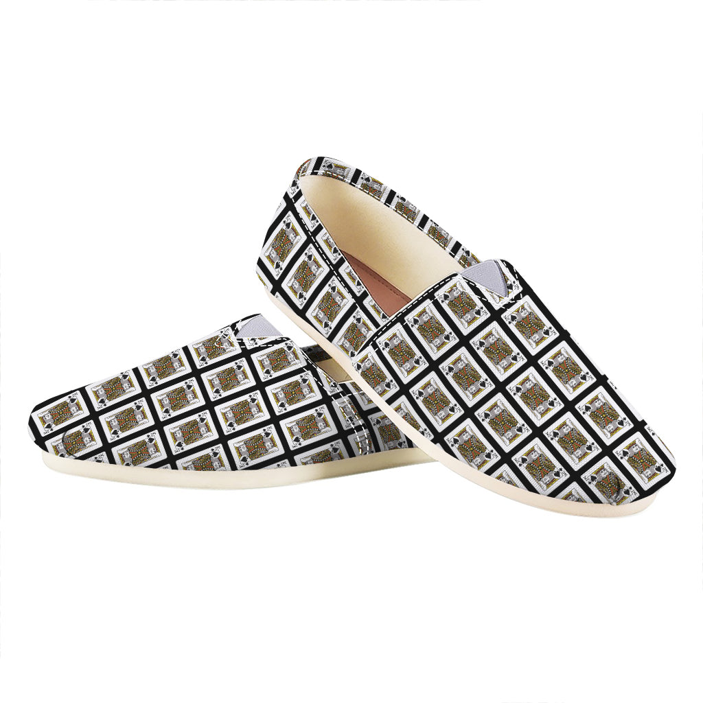 King Of Spades Playing Card Pattern Print Casual Shoes