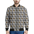 King Of Spades Pattern Print Men's Bomber Jacket