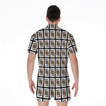 King Of Spades Playing Card Pattern Print Men's Rompers