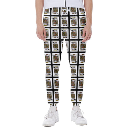 King Of Spades Playing Card Pattern Print Scuba Joggers