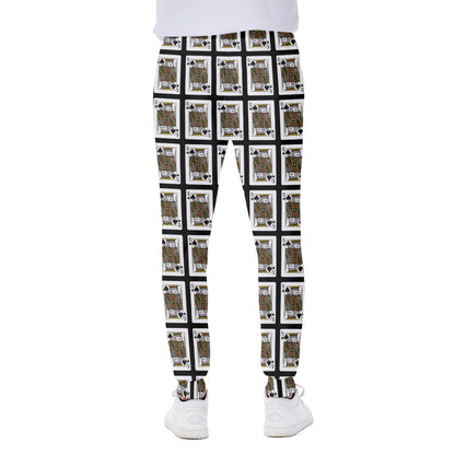 King Of Spades Playing Card Pattern Print Scuba Joggers