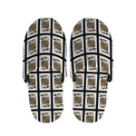 King Of Spades Playing Card Pattern Print Slippers