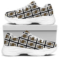 King Of Spades Pattern Print White Chunky Shoes
