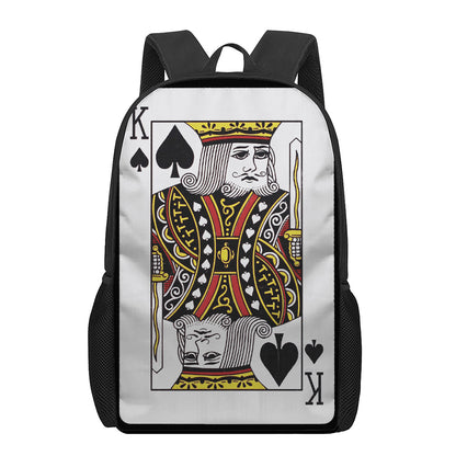 King Of Spades Playing Card Print 17 Inch Backpack