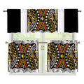 King Of Spades Playing Card Print 3 Piece Kitchen Curtains