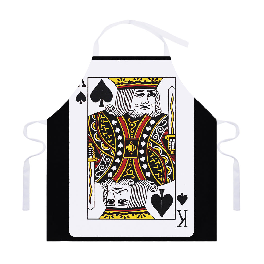 King Of Spades Playing Card Print Adjustable Apron