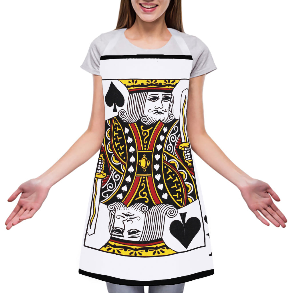 King Of Spades Playing Card Print Adjustable Apron