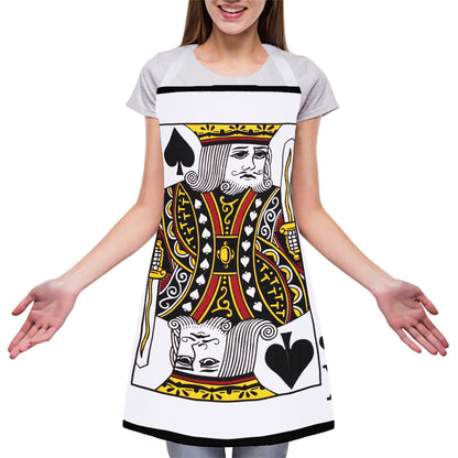 King Of Spades Playing Card Print Adjustable Apron