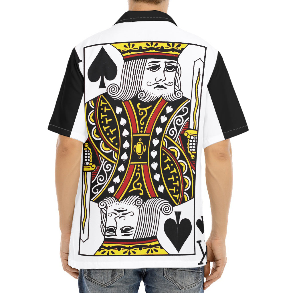 King Of Spades Playing Card Print Aloha Shirt