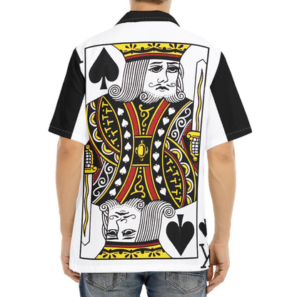 King Of Spades Playing Card Print Aloha Shirt