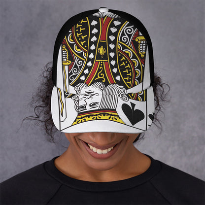 King Of Spades Playing Card Print Baseball Cap